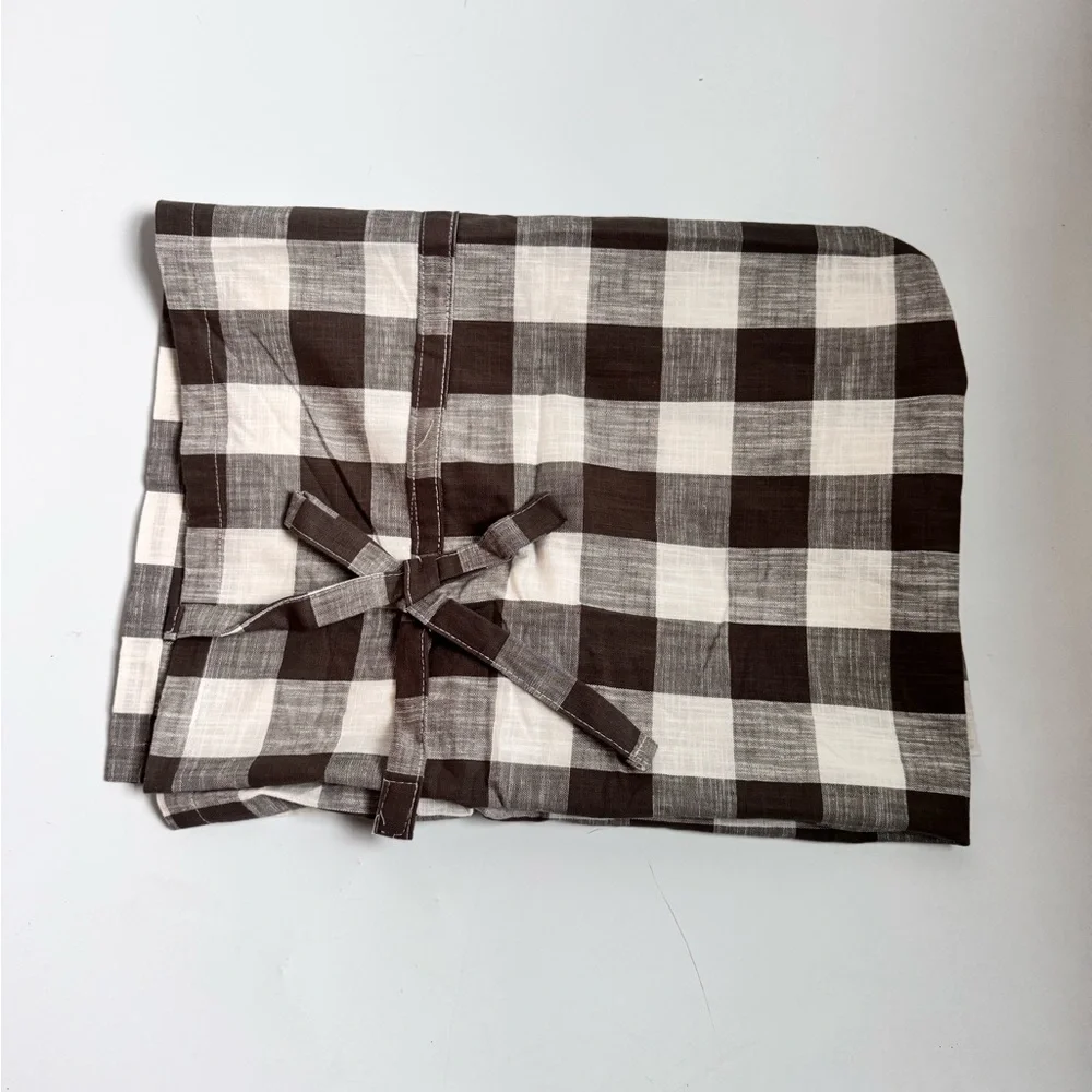 threshold light filtering ballon shade black and white plaid checkered 63”x42”